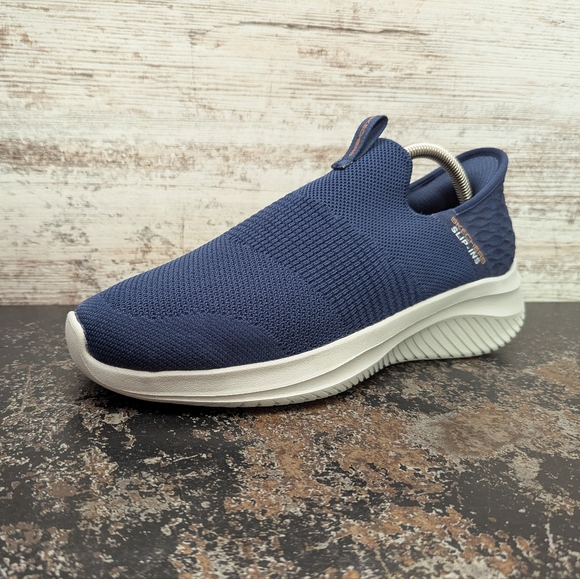 Skechers Ultra Flex 3.0 Slip InWalking Shoes Sz 9.5 232450W NVY Hands Free Slip - Picture 1 of 8